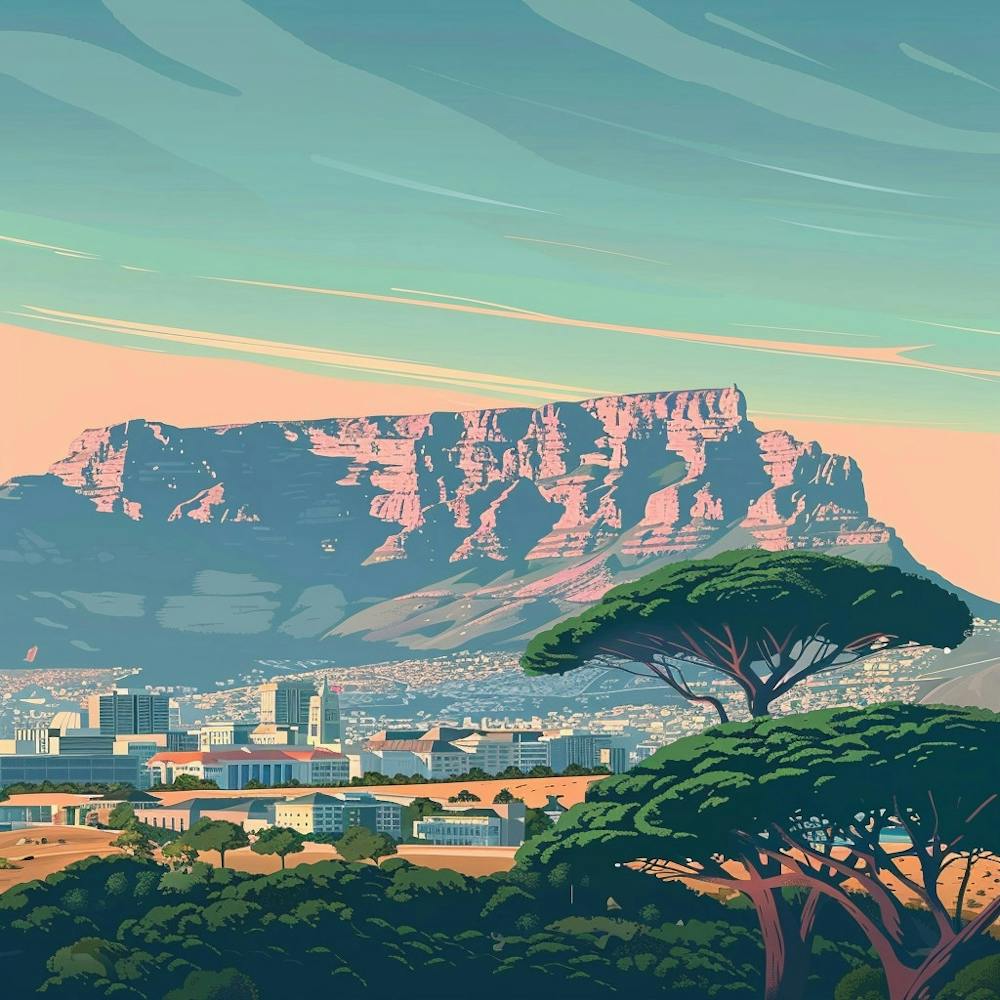 A Table Mountain In Cape Town Lofi Illustration 1720033597 1