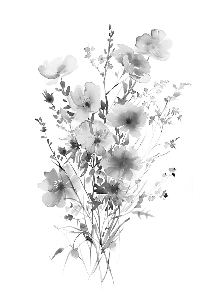 Black And White Flowers 50