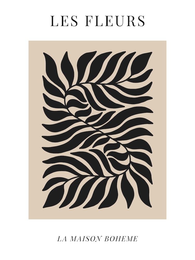 Beige & Black Les Fleurs 1