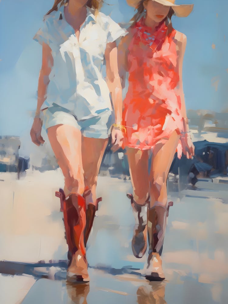 Deux femmes en bottes de cowboy 1