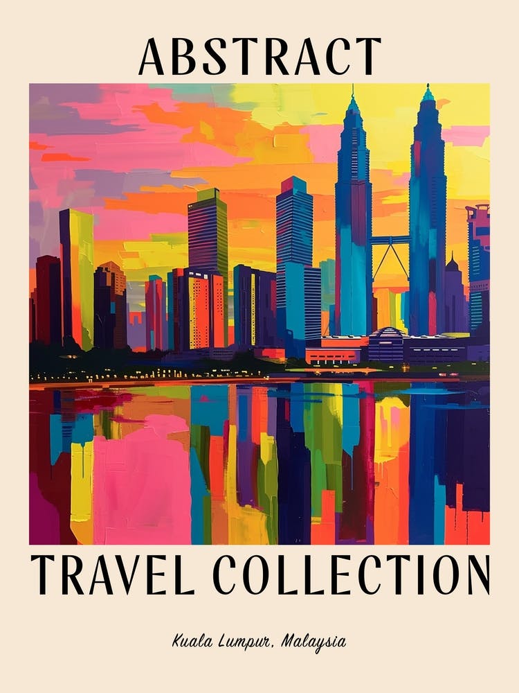 Abstract Travel Collection Poster Kuala Lumpur Malaysia 2