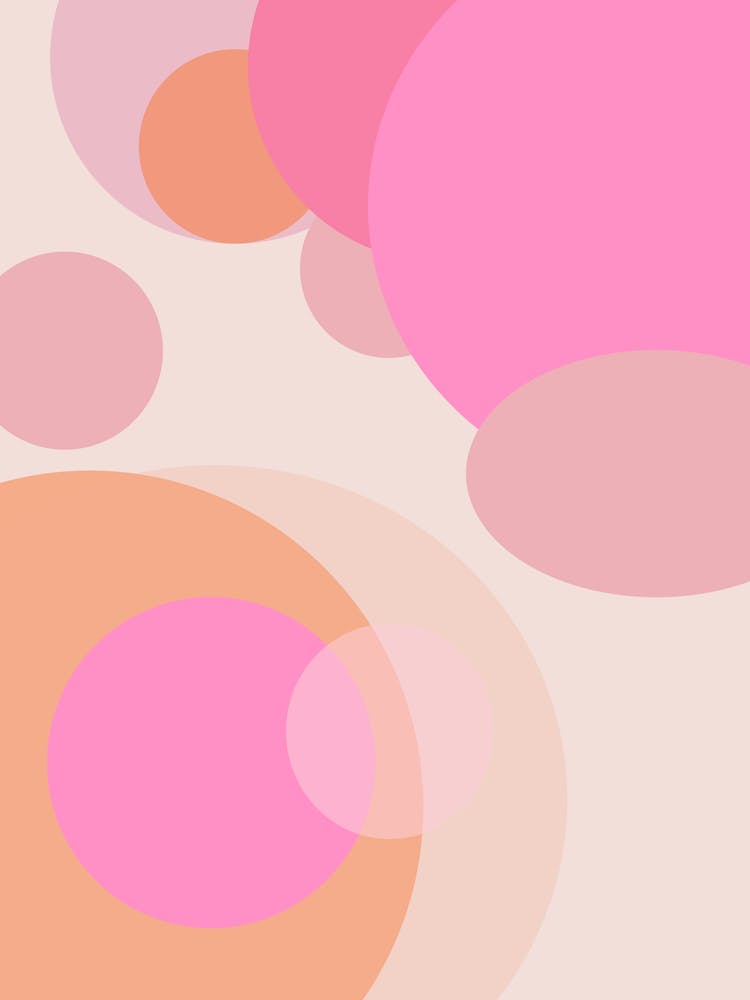 Pastel Pink And Orange Abstract