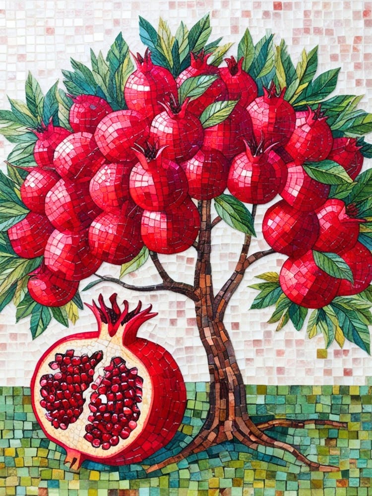 Mosaic Pomegranate Tree 1