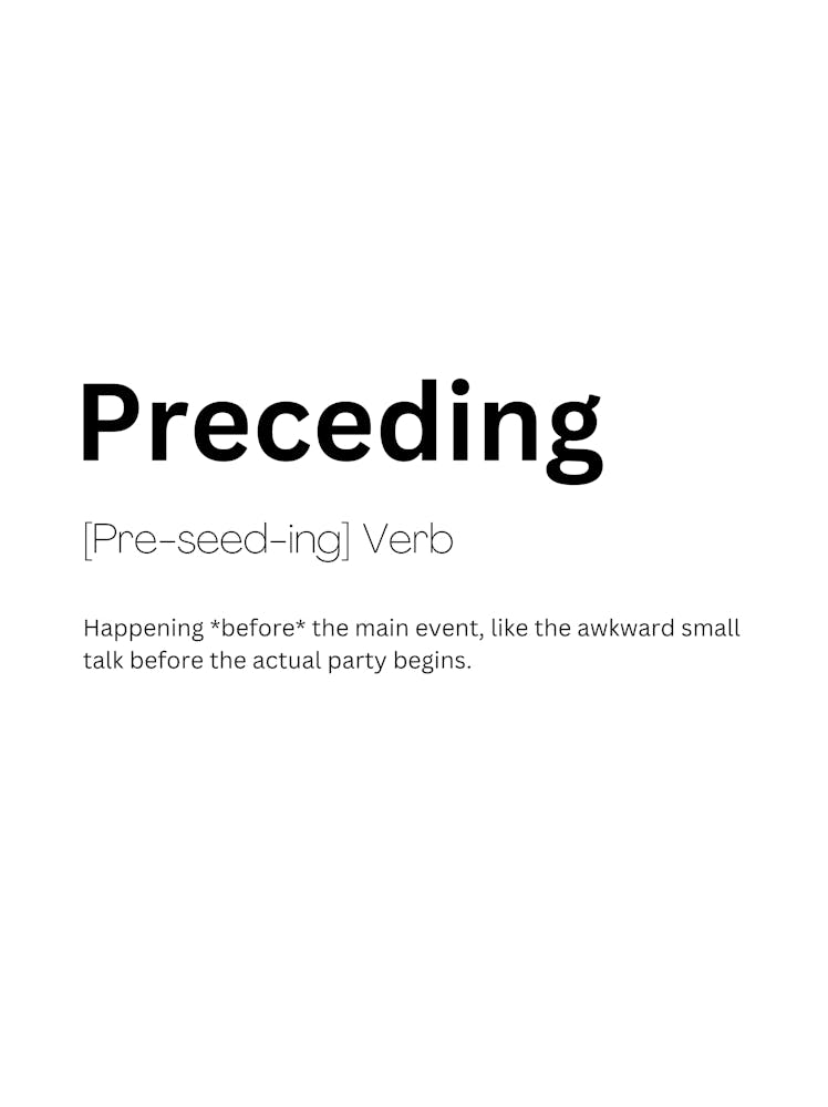 Preceding Definition Meaning 1