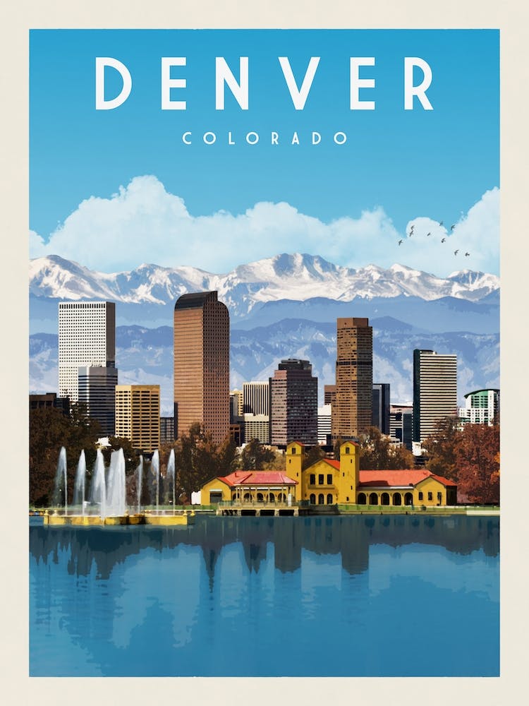 Denver Colorado Travel Poster