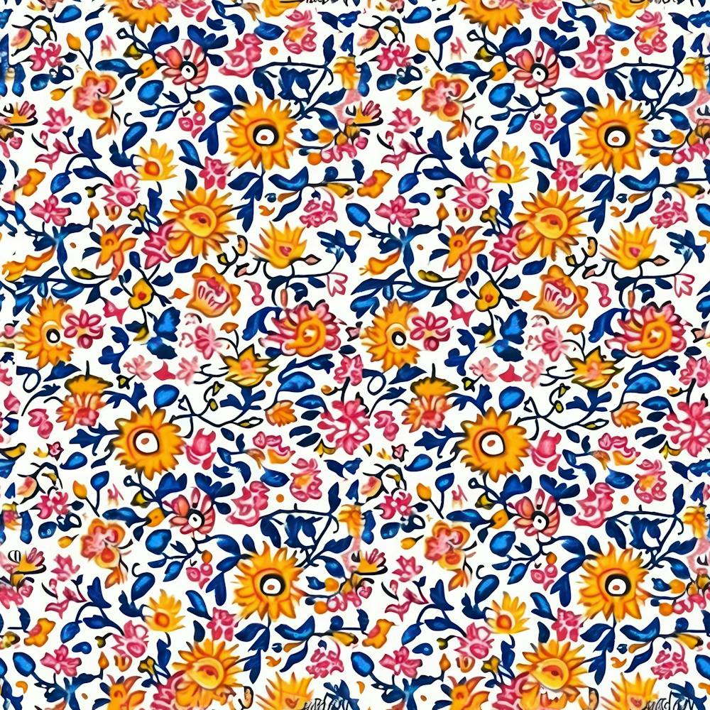 Aster Bloom London Fabrics Floral Pattern 2