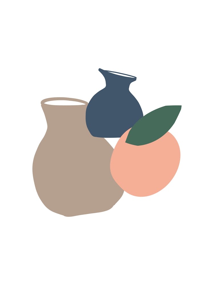 Vases And Peaches