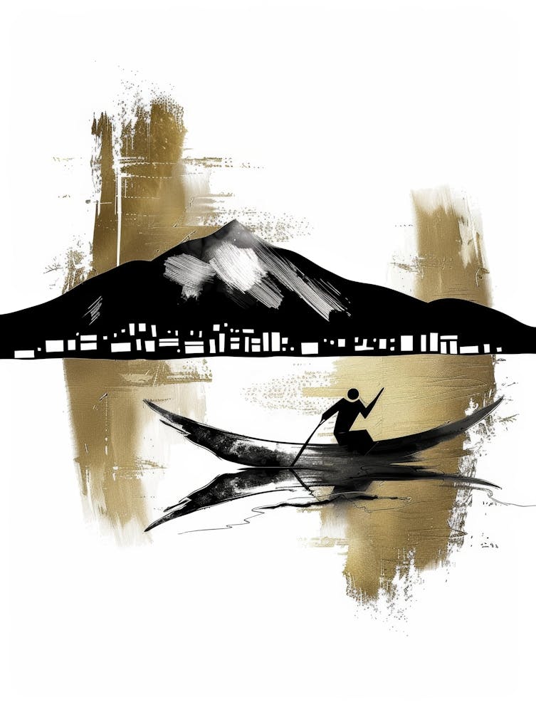 Canoe On Water 1