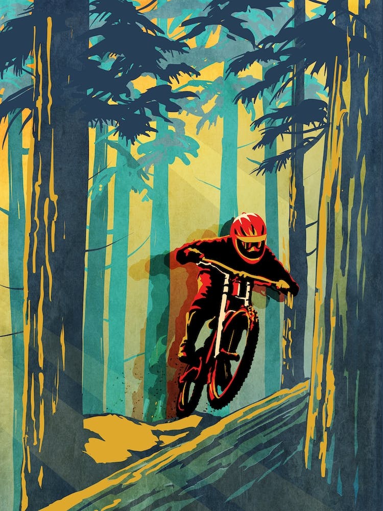 Log Jumper Mountain Biker