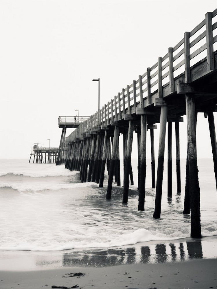 Outer Banks, Black And White Analogue Photograph 2