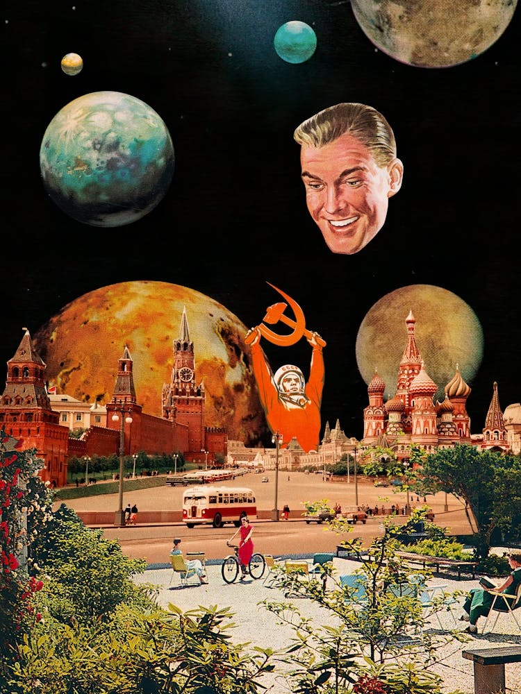 Soviet space, Kremlin, 1950s collage