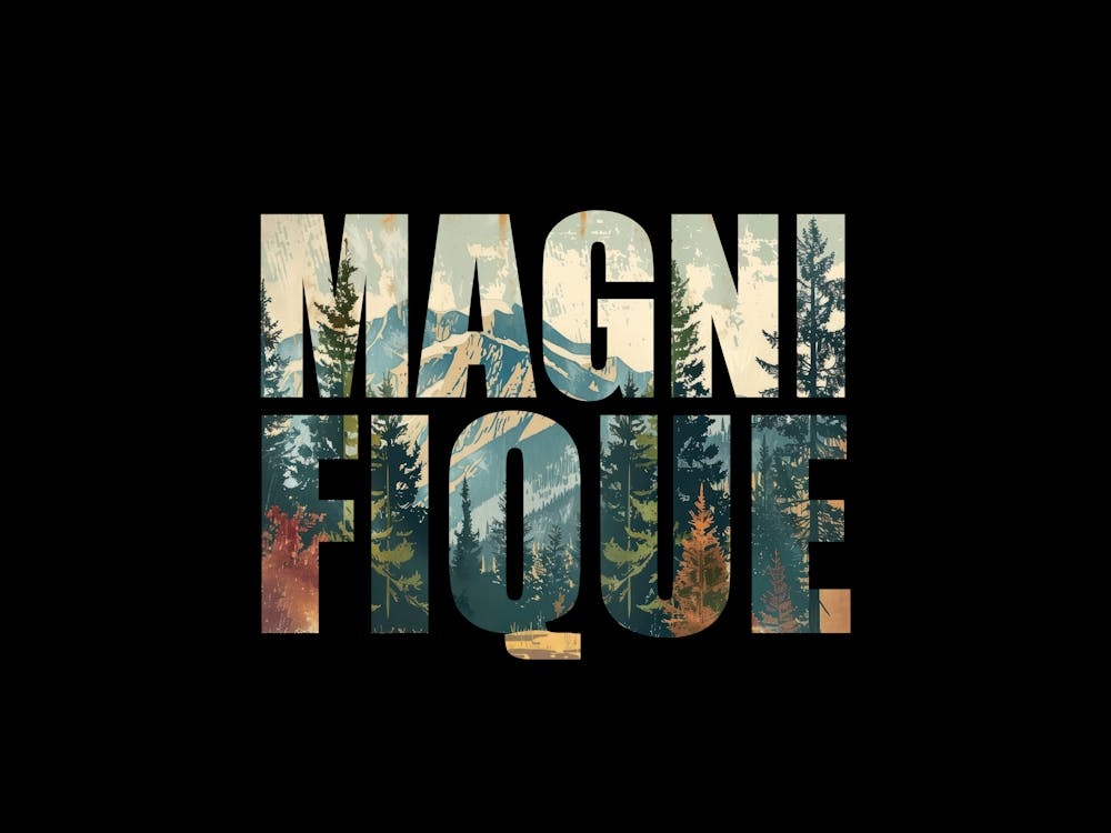 Magnifique Poster Retro Landscape Illustration 3