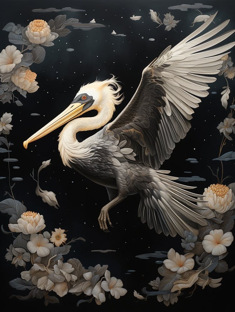 Pelican 3 Gold Detail Painting