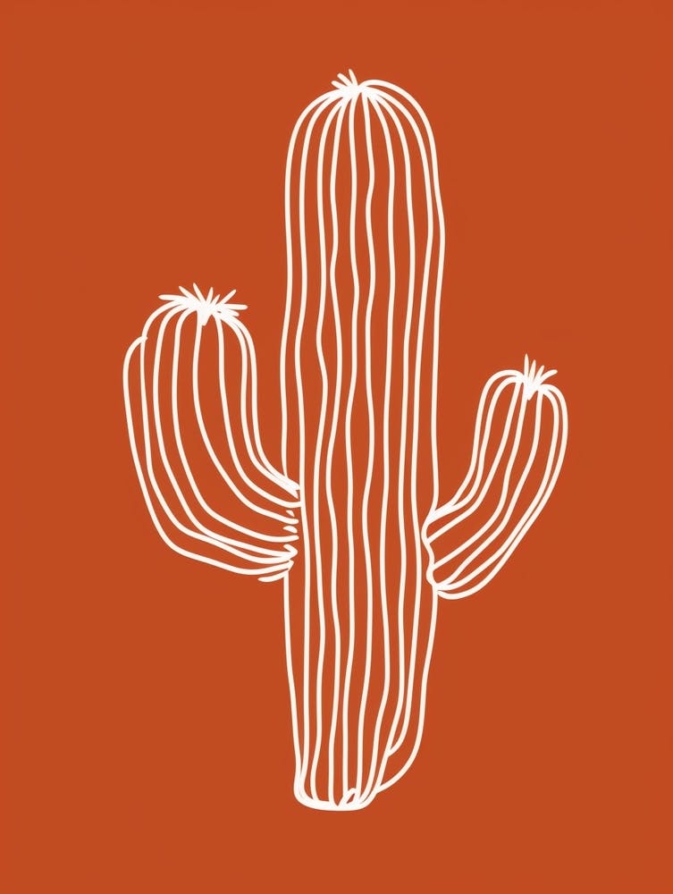 Kaktus-Strichzeichnung Mammillaria-Kaktus