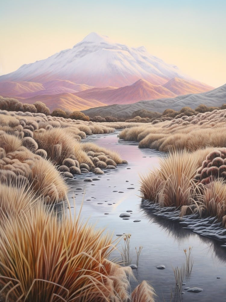 Dreamy Winter Painting Tongariro National Park New Zealand 3