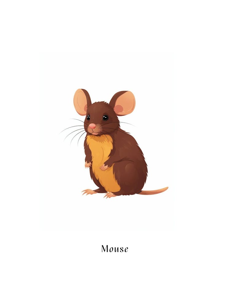 Mouse 2 Kids Animal Poster