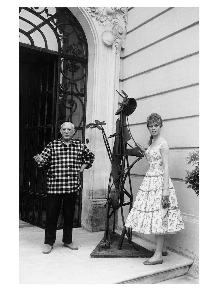 Brigitte Bardot And Pablo Picasso At Villa Californie