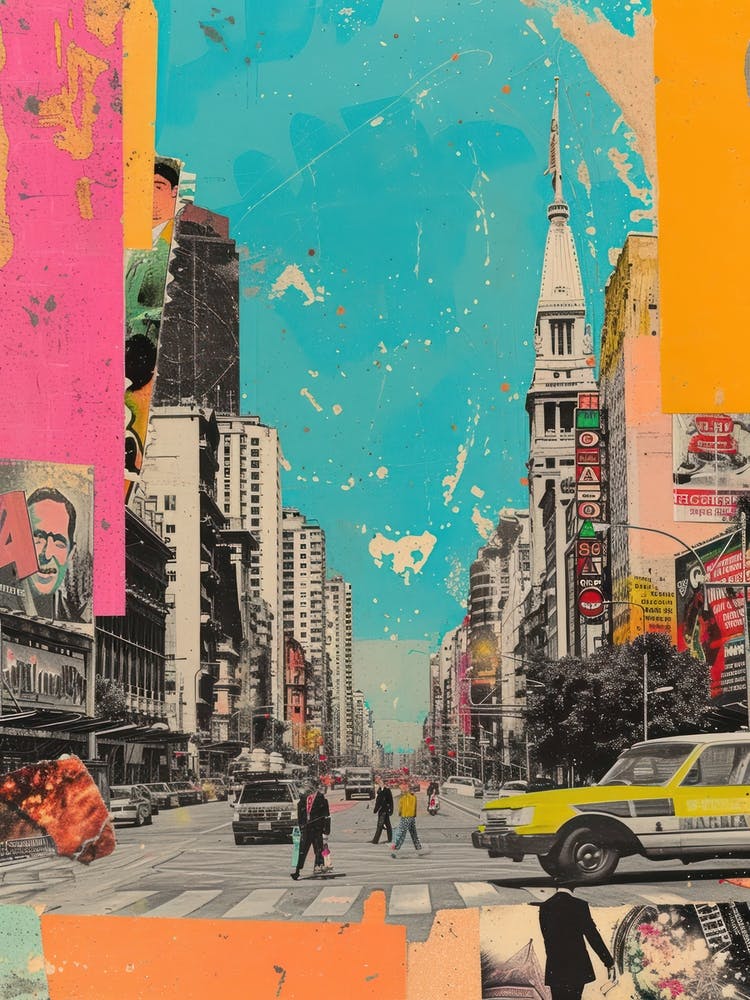 Buenos Aires   Retro Collage Style 3