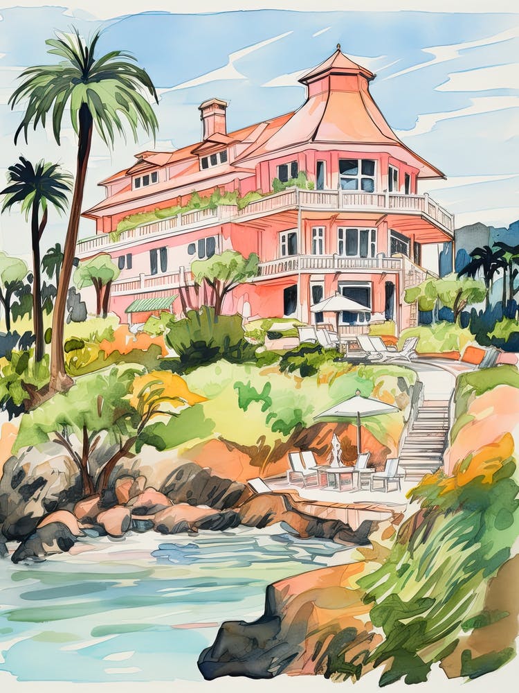 The Lodge At Pebble Beach   Pebble Beach, California   Resort Storybook Illustration 3