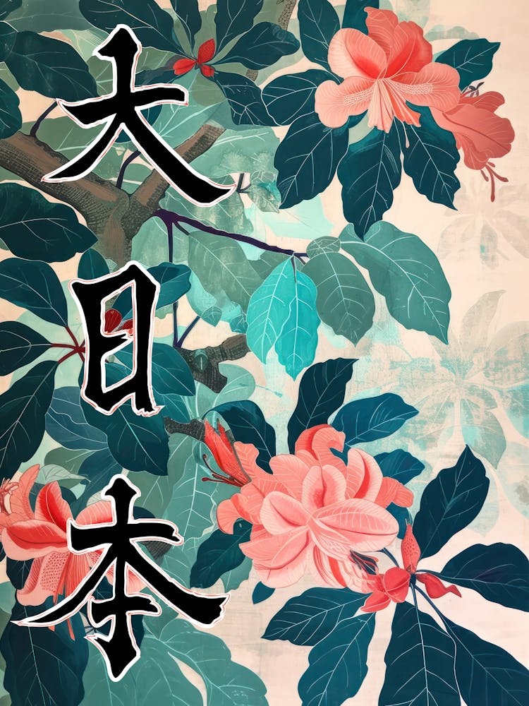 Hokusai Großes Japan-Plakat Japanisches Blumenmuster 10