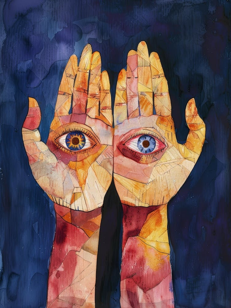 Two Hands With Eyes
