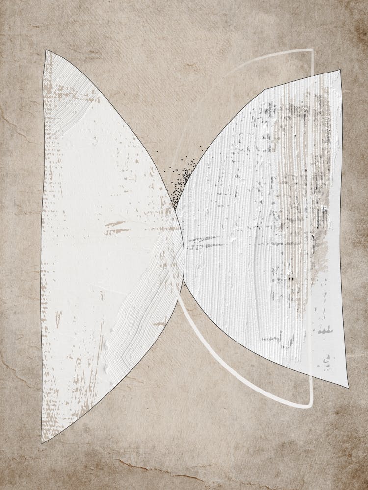 Beige Modern Shapes Abstract