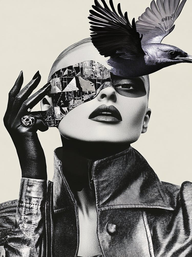 Krähen-Mode-Collage