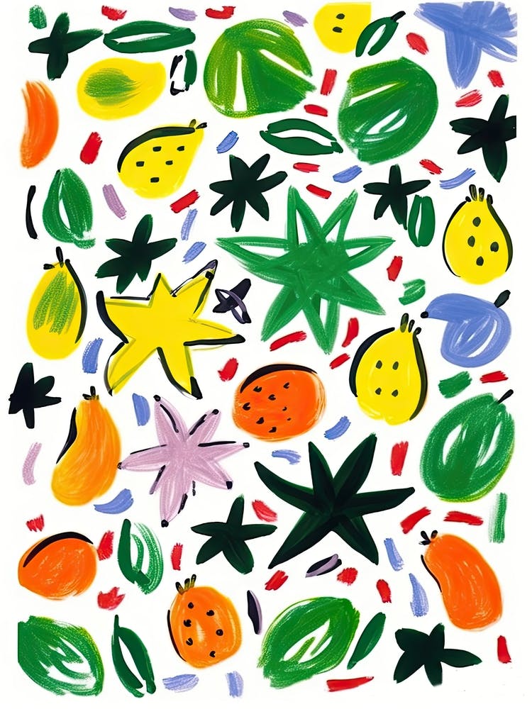 Starfruit Fruit Drawing 3