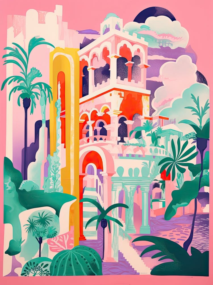 Monaco In Risograph Style 3