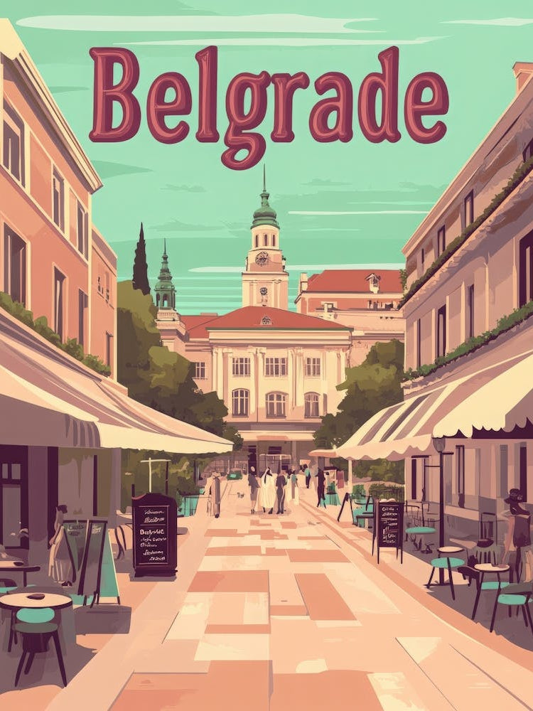 Aihrgdesign A Classic 1960s Travel Poster For Belgrade 1