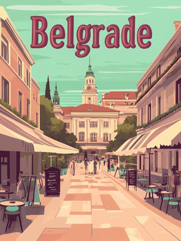 Aihrgdesign A Classic 1960s Travel Poster For Belgrade 1
