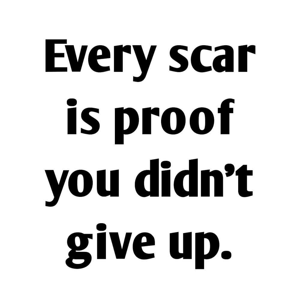 Every Scar Is Proof You Didn'T Give Up