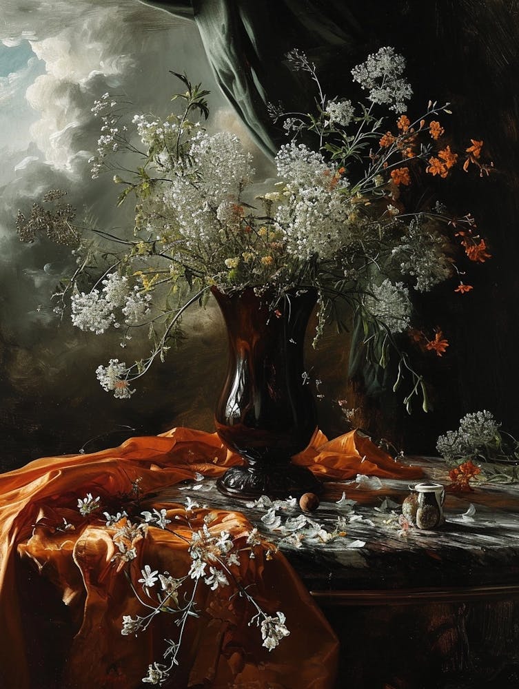 Barockes Blumenstillleben Nigella 3