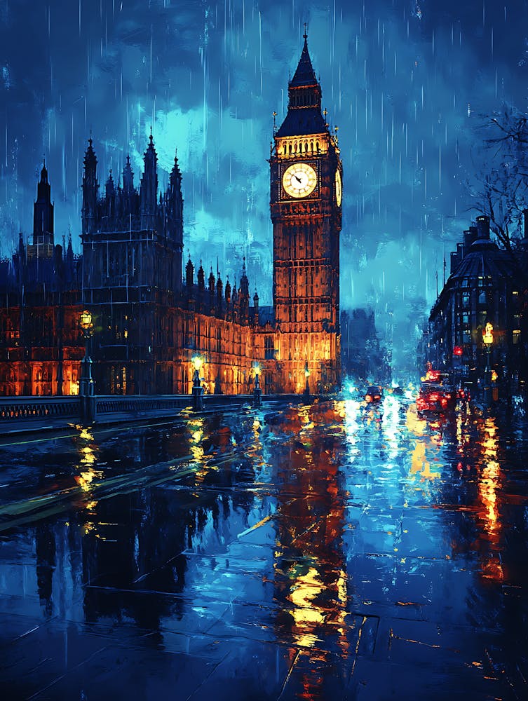 Fantasy Rainy Night In London 13