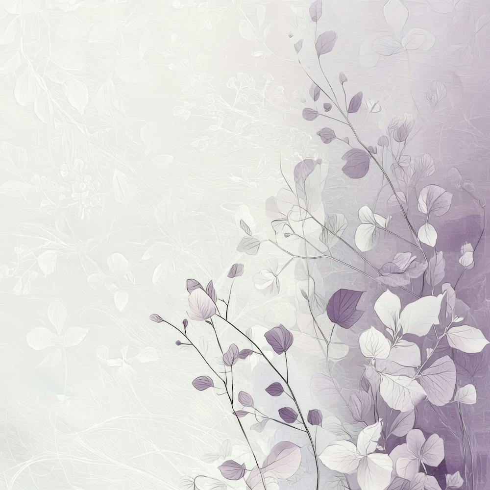 Purple Flowers On A White Background