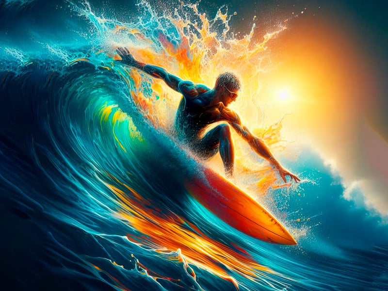 Surfer On A Wave