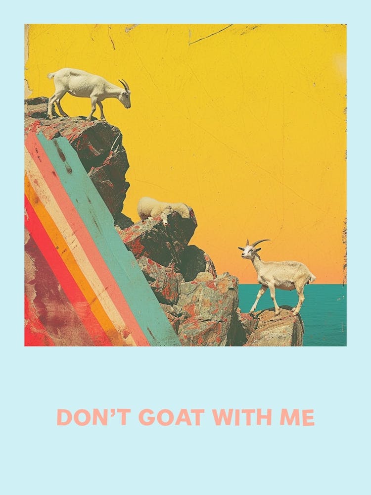 Don T Goat With Me Rainbow Poster 5