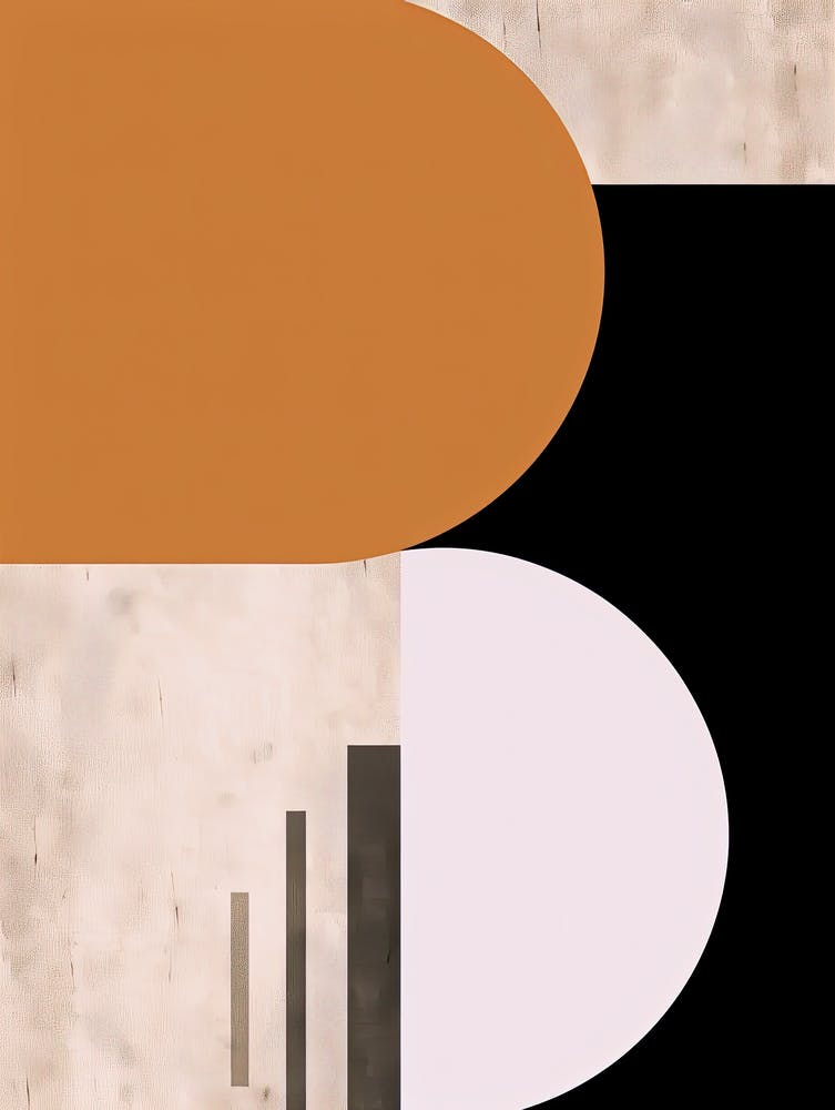 Beige Harmony Horizon; Mid Century Skyline