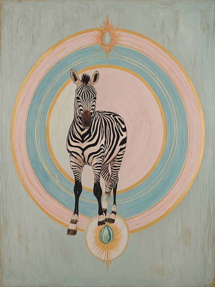 Sorbet Zebra in Abstract Circles