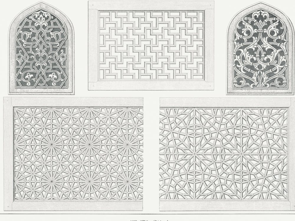 Emile Prisses D’Avennes Pattern, Planche n° 108, La Decoration Arabe