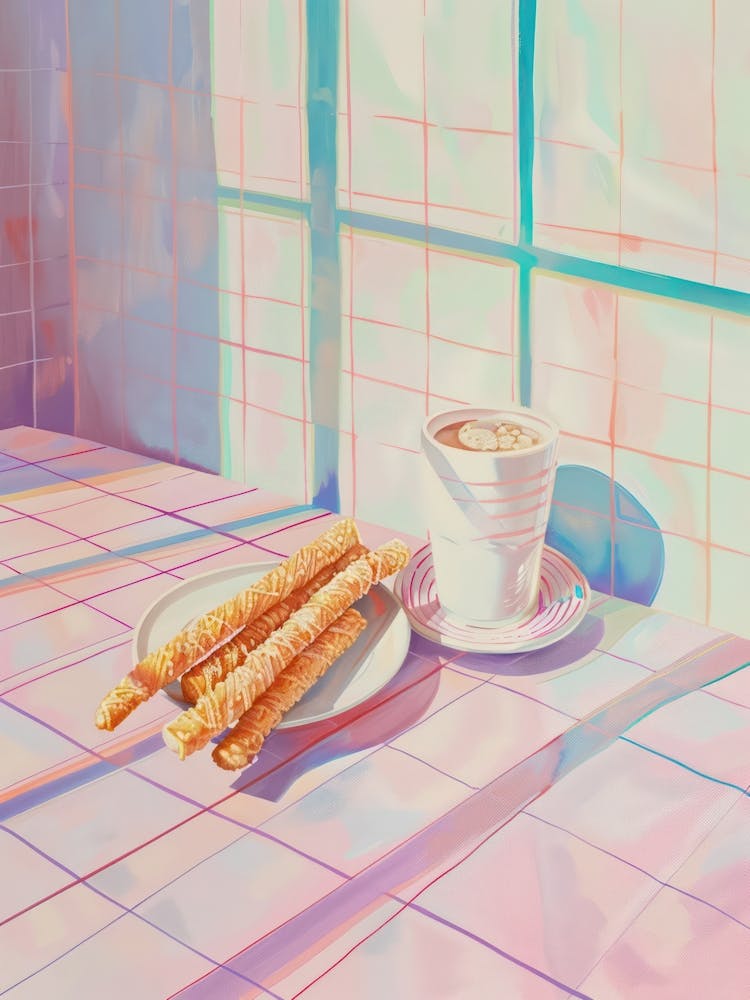 Pink Breakfast Food Cheese Straws 3