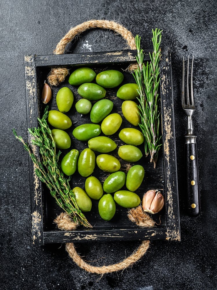 Olives — Food kitchen poster/blackboard, photo art
