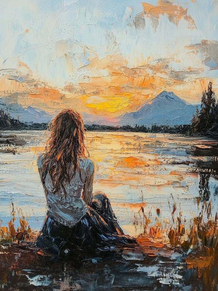 The Girl In The Rays Of The Setting Sun 1