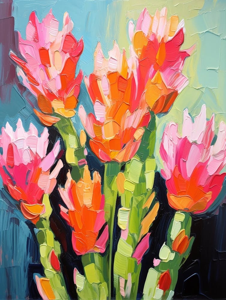 Cactus Painting Notocactus 2