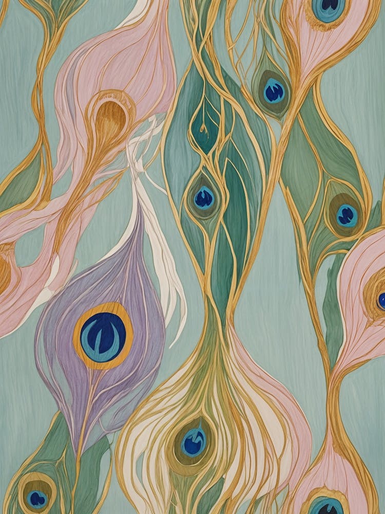 Abstract Peacock Feathers