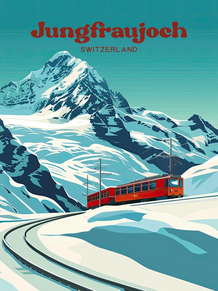 Jungfraujoch Switzerland Swiss Alps Travel Art