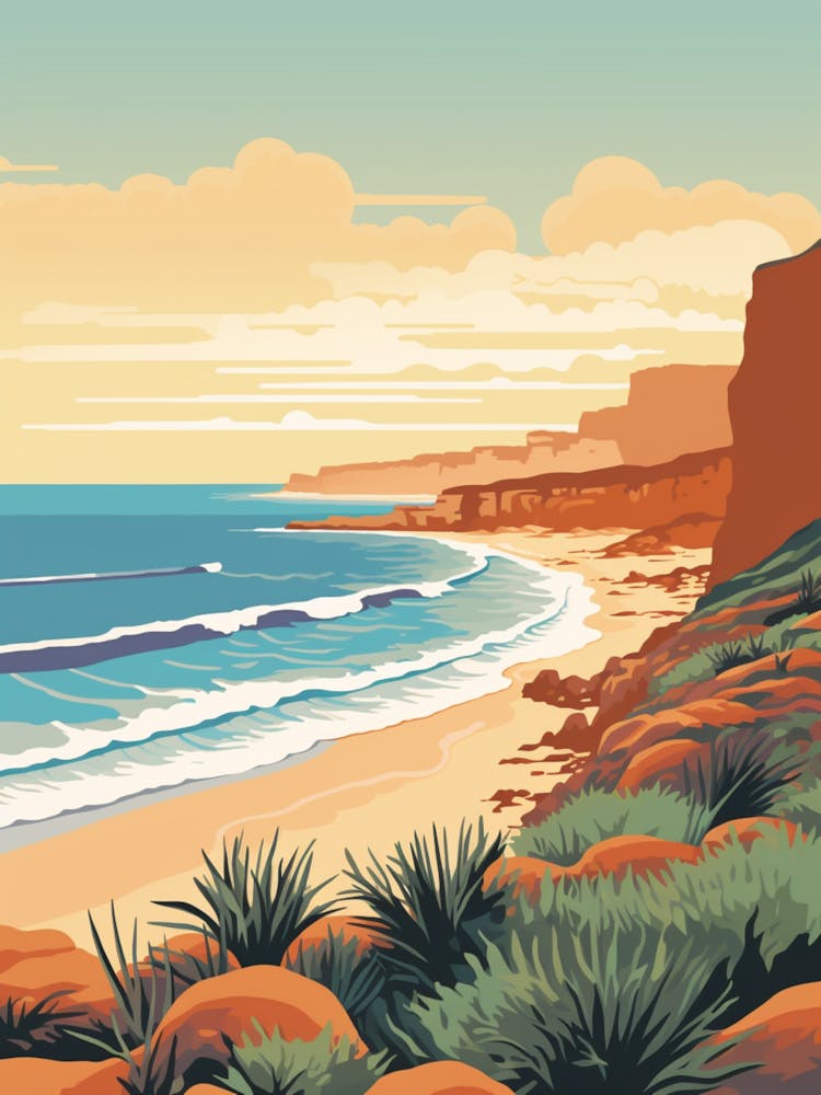 Vintage Retro Print Of Cape Le Grand National Park, Australia 3