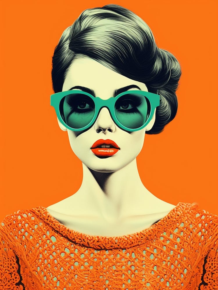 Hipster Crochet Illustration Orange 3