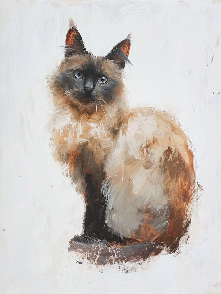 Laperm-Katze Gemälde 1