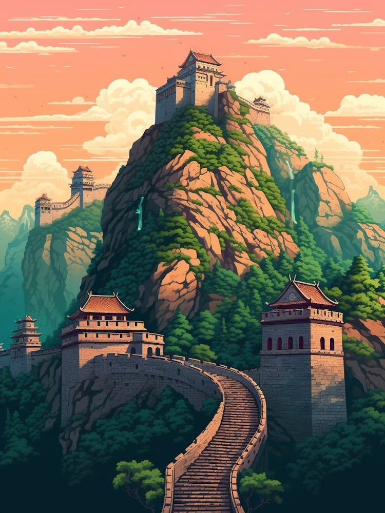 Great Wall Of China Pixel Art 3